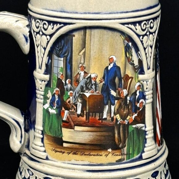 Vintage Gerz W Germany Declaration of Independence Stoneware Beer Stein Mug - Picture 5 of 9